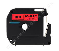 Compatible Brother Black On Red Label Casette Tape MK431 12mm