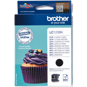 Compatible Brother LC123B Black ink New Chip LC123BNC