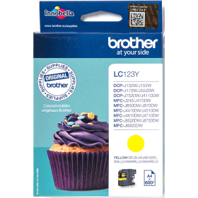 Compatible Brother LC123 Yellow ink New Chip LC123YNC