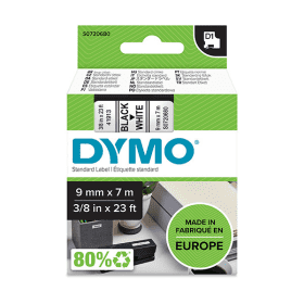 Compatible Dymo 40913 Black On White D1 Adhesive Labelling Tape 9mm x 7m